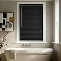 Aluminum Venetian Blinds with Cord, Room Darkening Horizontal Window Blinds for Home